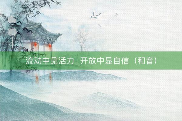 流动中见活力  开放中显自信（和音）