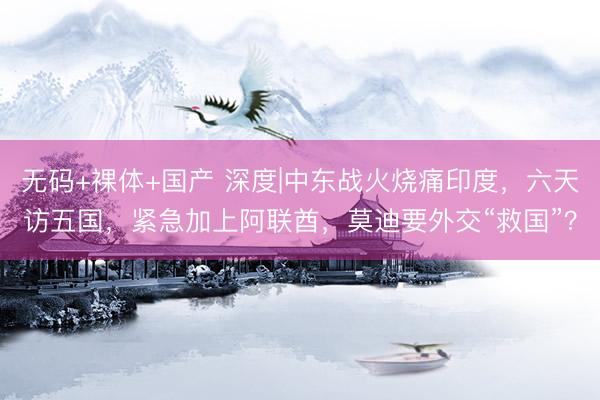 无码+裸体+国产 深度|中东战火烧痛印度，六天访五国，紧急加上阿联酋，莫迪要外交“救国”？