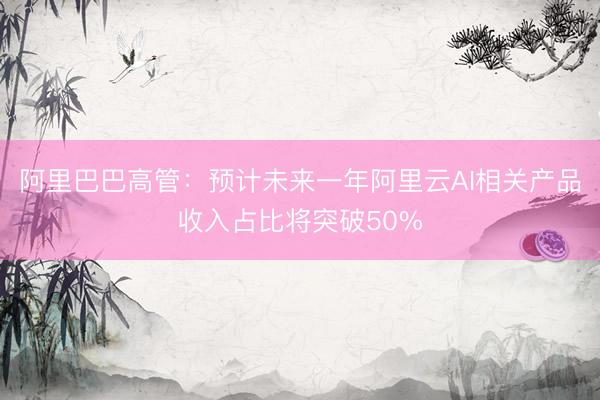 阿里巴巴高管：预计未来一年阿里云AI相关产品收入占比将突破50%