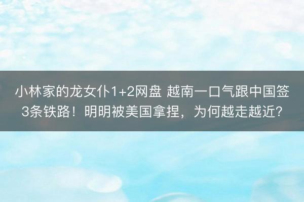 小林家的龙女仆1+2网盘 越南一口气跟中国签3条铁路！明明被美国拿捏，为何越走越近？