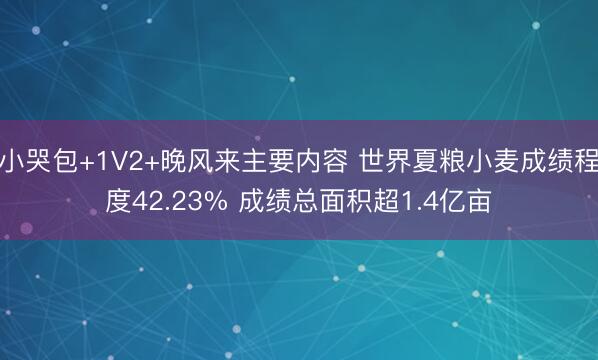 小哭包+1V2+晚风来主要内容 世界夏粮小麦成绩程度42.23% 成绩总面积超1.4亿亩