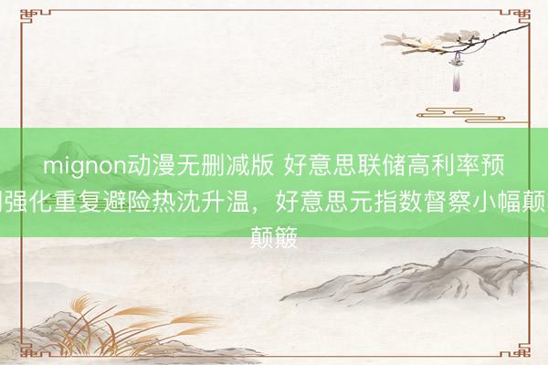 mignon动漫无删减版 好意思联储高利率预期强化重复避险热沈升温，好意思元指数督察小幅颠簸