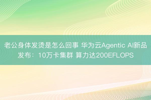 老公身体发烫是怎么回事 华为云Agentic AI新品发布：10万卡集群 算力达200EFLOPS