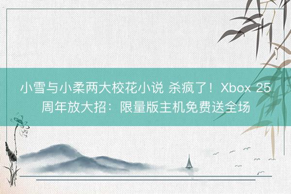小雪与小柔两大校花小说 杀疯了！Xbox 25周年放大招：限量版主机免费送全场