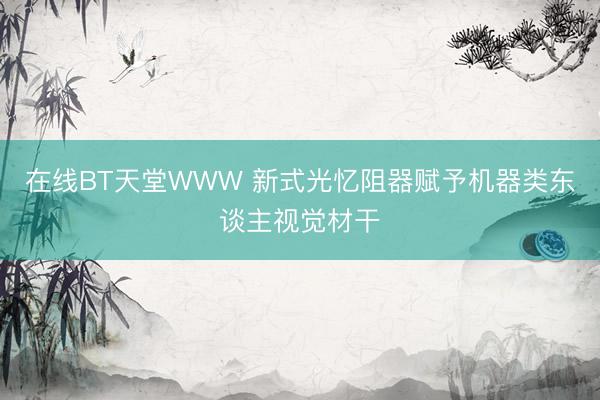 在线BT天堂WWW 新式光忆阻器赋予机器类东谈主视觉材干
